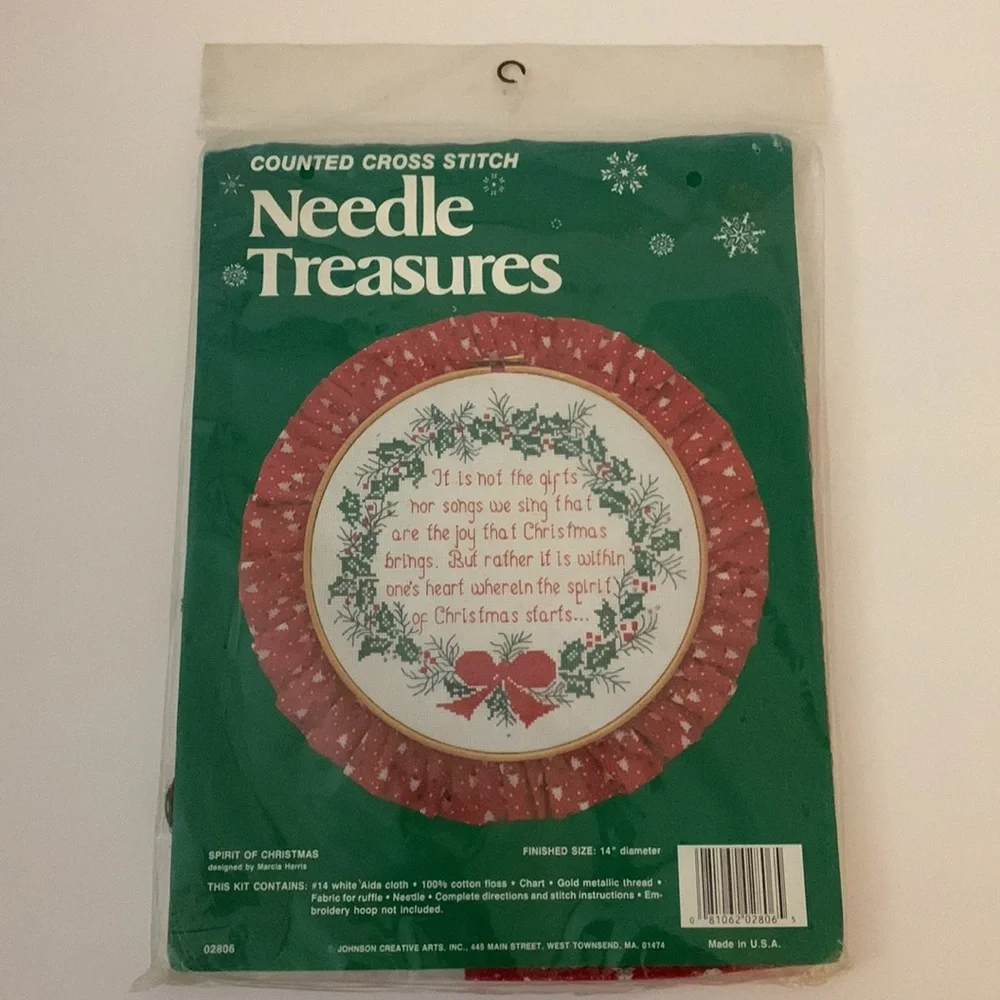 VTG Needle Treasures Spirit of Christmas Counted Cross Stitch Kit Marcia Harris